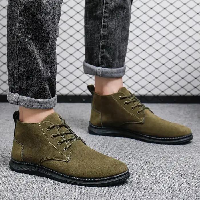 Bottes Chelsea en daim pour hommes, élégantes et confortables pour l'automne et le printemps, parfaites pour la vie quotidienne et les événements formels