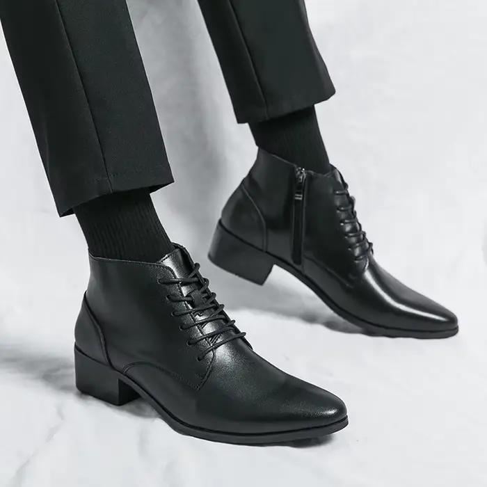 Bottes de rinçage en cuir pour hommes