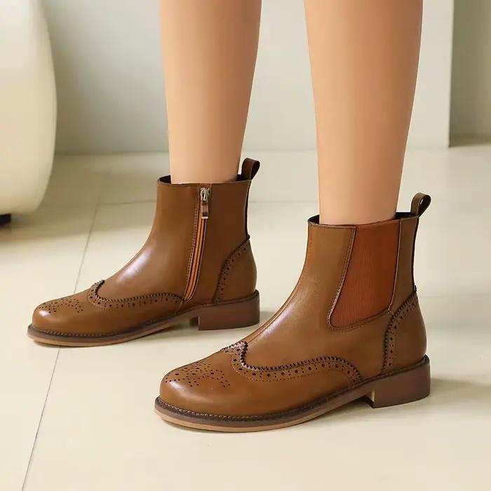 Bottines Chelsea classiques en cuir pour femmes