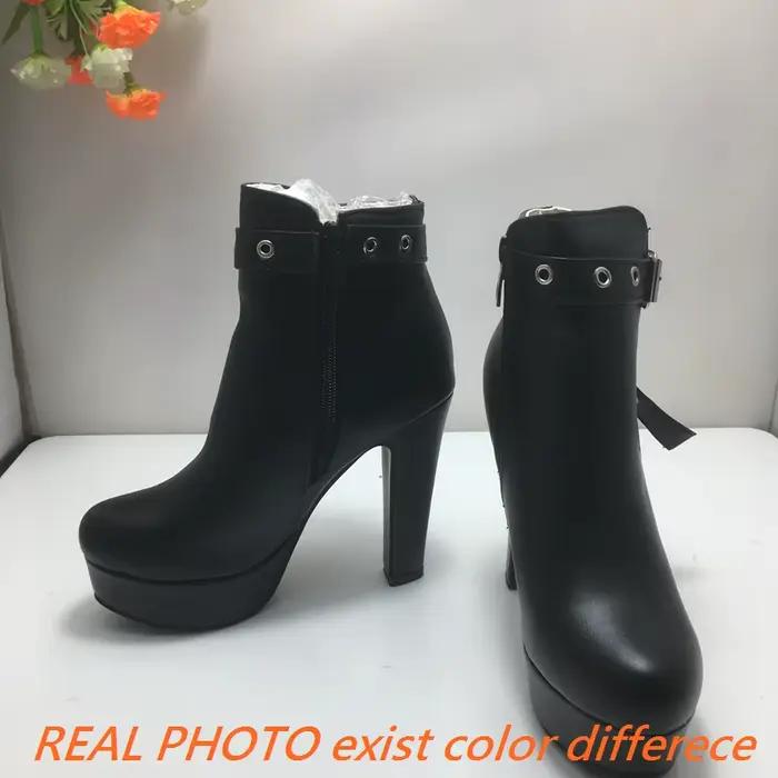 Bottes punk ORCHA LISA pour hommes talons hauts plateforme cuir PU ajustement confortable pour hiver concerts et soirées punk