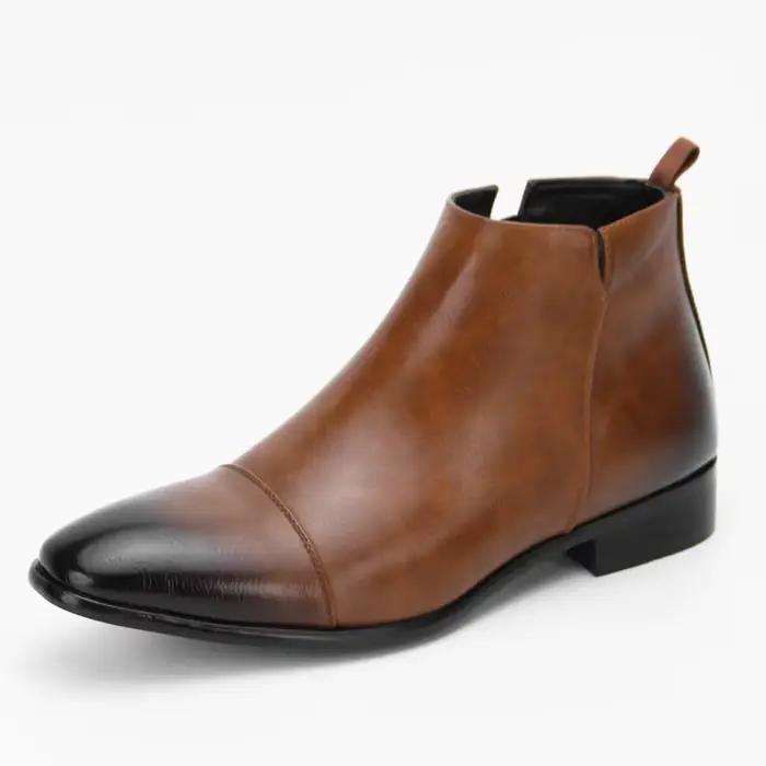Bottines Chelsea pour hommes, bottines de moto à la mode, grande taille 48 49 D608