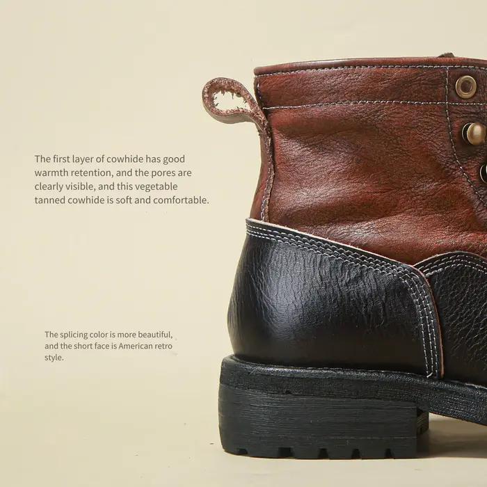 Bottes de travail montantes pour hommes style Amekaji