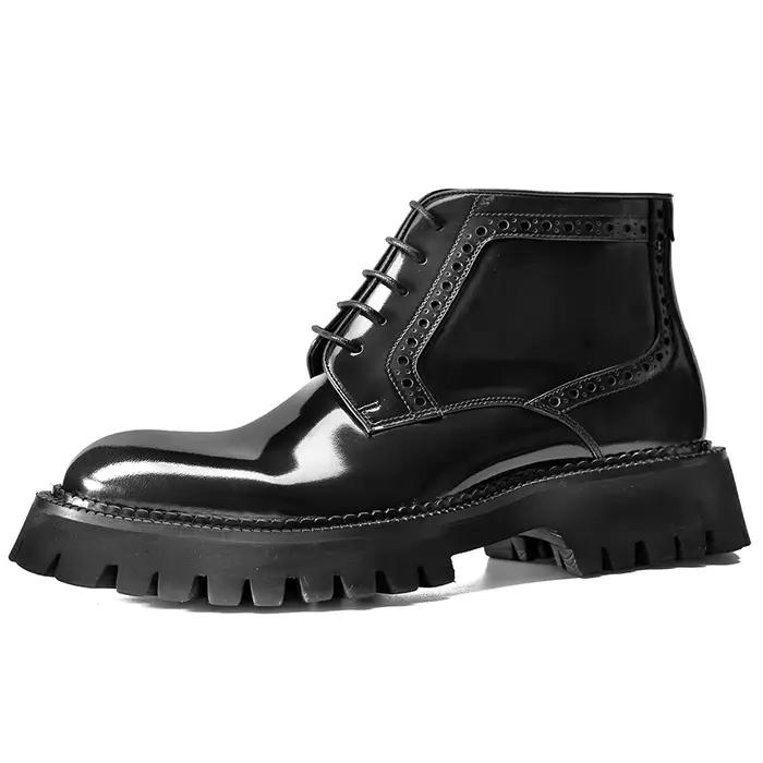 Bottes en cuir véritable pour homme confortables et élégantes hautes qualités ocasions spéciales et activités de plein air