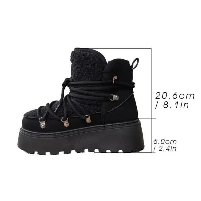 Bottines d'hiver pour femmes, bottes de ski imperméables antidérapantes à plateforme, bottes de luxe pour femmes, taille 36-42