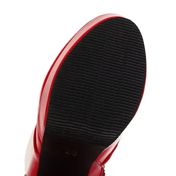Bottes longues à plateforme au genou pour femmes