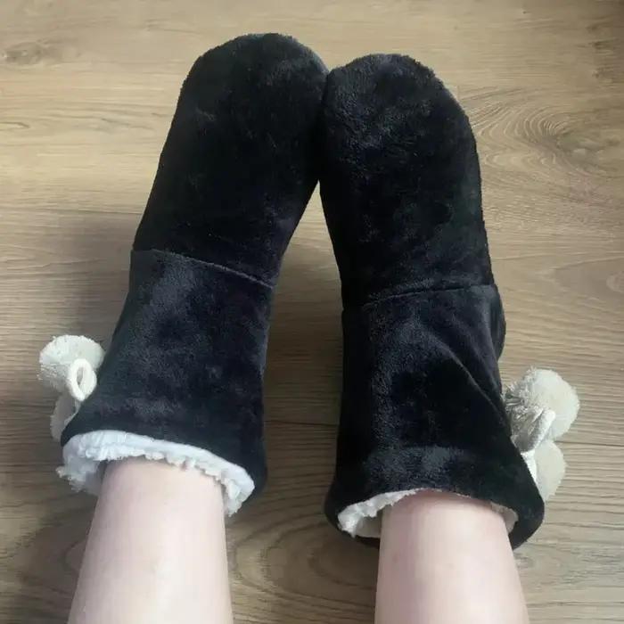 Bottes coordonnantes en peluche pour femmes