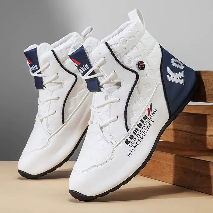 Bottes hautes pour hommes avec doublure confortable et semelle extérieure résistante pour randonnée et activités en plein air