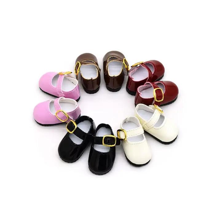 Chaussures en cuir pour poupées BJD, 6 points, longueur des pieds 4cm 5cm 30cm, petites chaussures, baskets, accessoires pour filles, jouets de bricolage