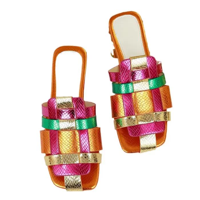 Grande taille 37-43 chaussures pour femmes mode d'été femmes sans lacet plate-forme sandales décontracté chaussures De plage Sandalias De Mujer