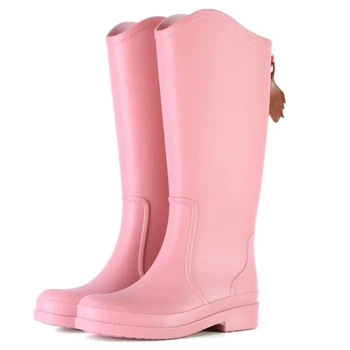 장화 – bottes de pluie en caoutchouc pour femmes, chaussures imperméables, antidérapantes, résistantes à l'usure, en PVC