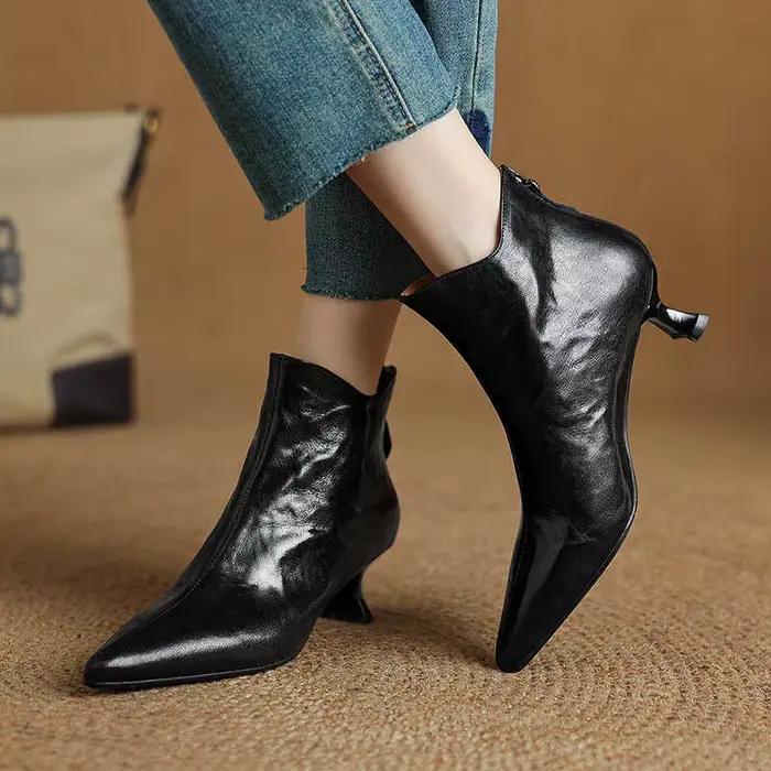 Bottines Femme Vintage Printemps 2026 à Bout Pointu