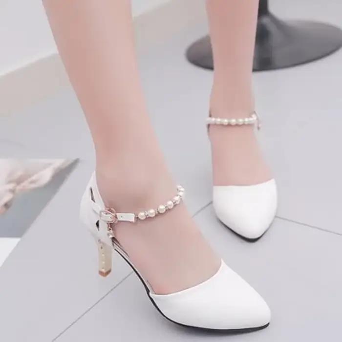 Szpilki Damskie – chaussures à talons hauts en daim noir pour femmes, escarpins décontractés à rivets bleus, à la mode, de fête, printemps-été, G5145