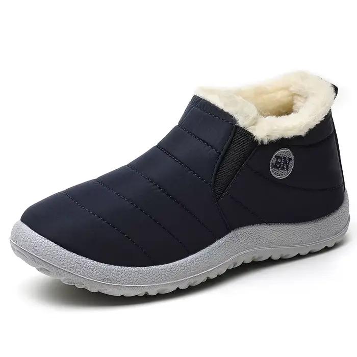 Bottes pour hommes sans lacet chaussures d'hiver