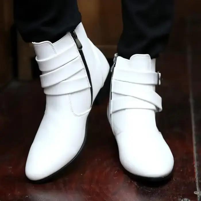 Bottes en cuir pour hommes créateur de mode bout pointu Chelsea bottes affaires bottes décontractées pour hommes moto bottine Botas Hombre