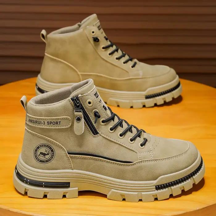 Bottes en denim résistantes pour homme style de rue confortables et durables pour le travail et les loisirs