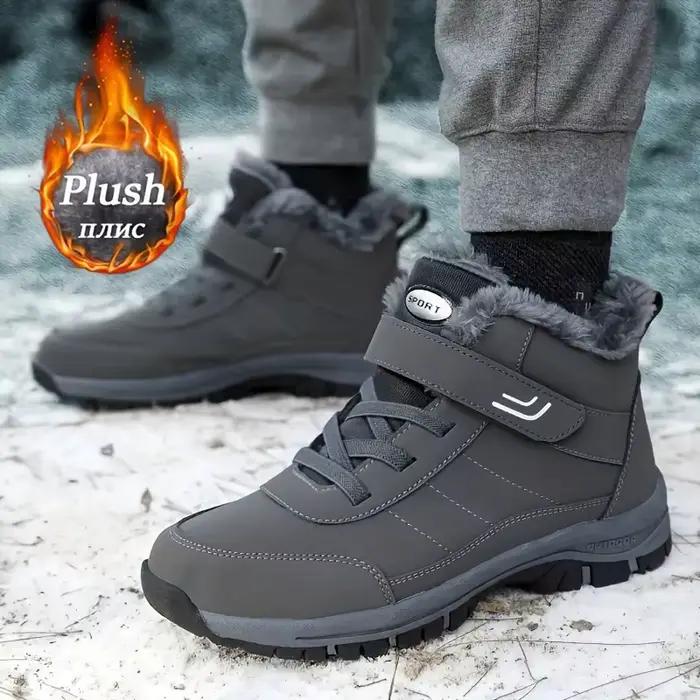 2025 hiver chaussures décontractées pour hommes chaussons de neige bottines antidérapantes