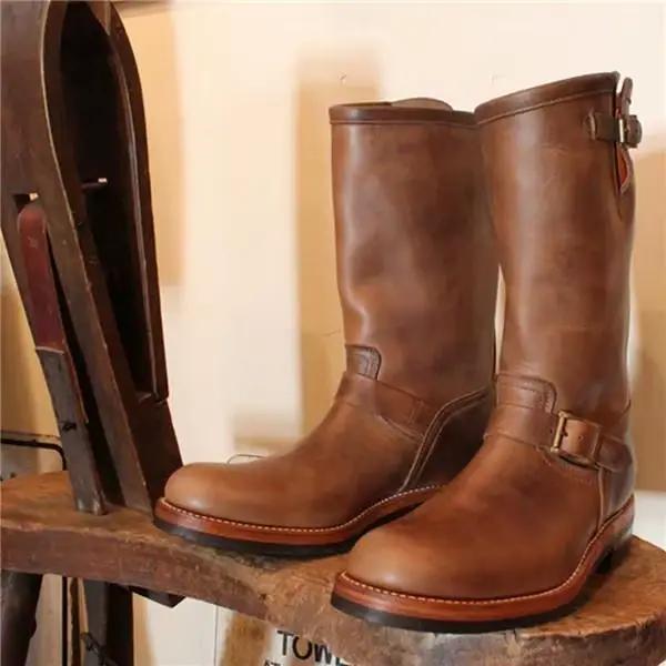 Bottes de moto rétro pour hommes