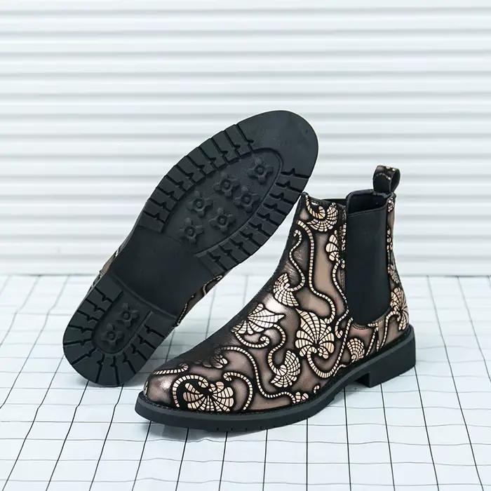 Bottes en cuir haut de gamme pour hommes