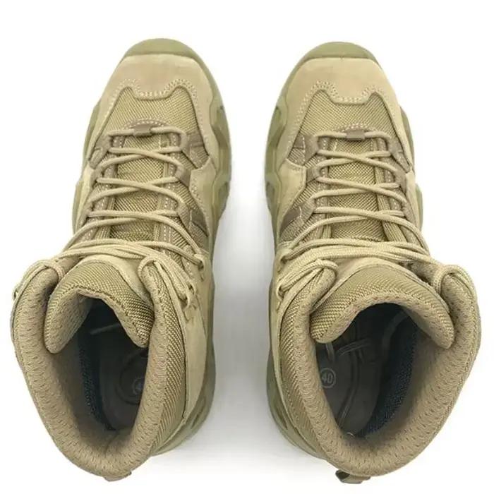 Bottes de chasse tactiques Topfight vert mi-coupe pour homme chaussures de randonnée imperméables pour activités en plein air