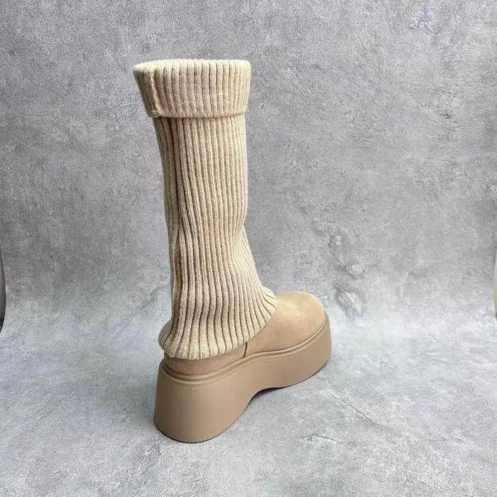 Nouvelles bottes décontractées pour femmes à semelle épaisse