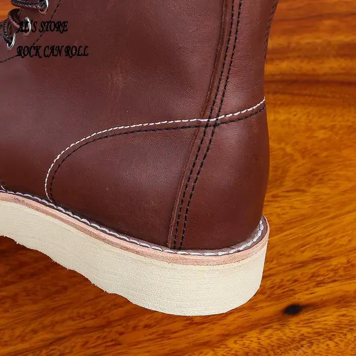 RockCanRoll-Bottes de motard en cuir véritable de vache italien, cousues Goodyear faites à la main, bottes de motard durables classiques, qualité supérieure, super promotion, LL875