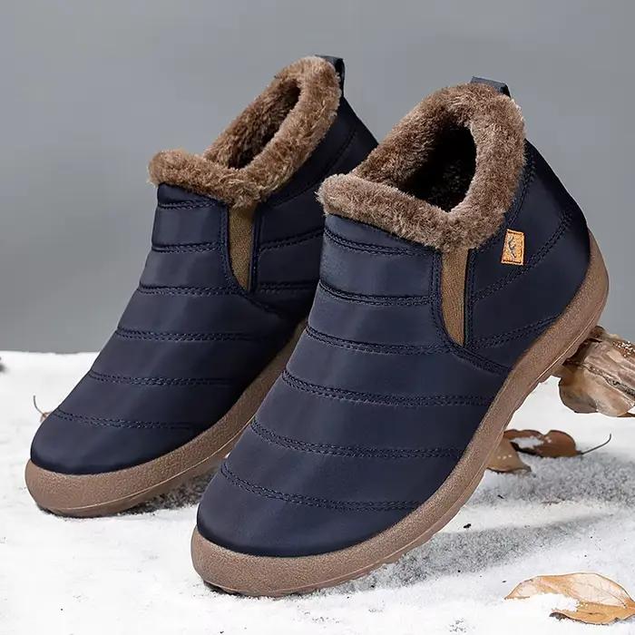 ELUVA bottes d'hiver pour hommes bottes de neige imperméables à isolation thermique pour hommes anti-dérapant léger chaud doublé de peluche chaussures d'extérieur