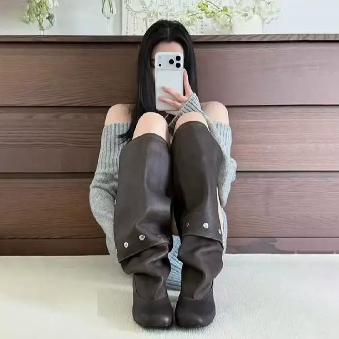 Bottes longues à rivets - Nouveau style 2026