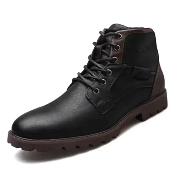 Bottes faites à la main homme vintage à la cheville pour hiver confort et élégance pour randonnée et occasions spéciales