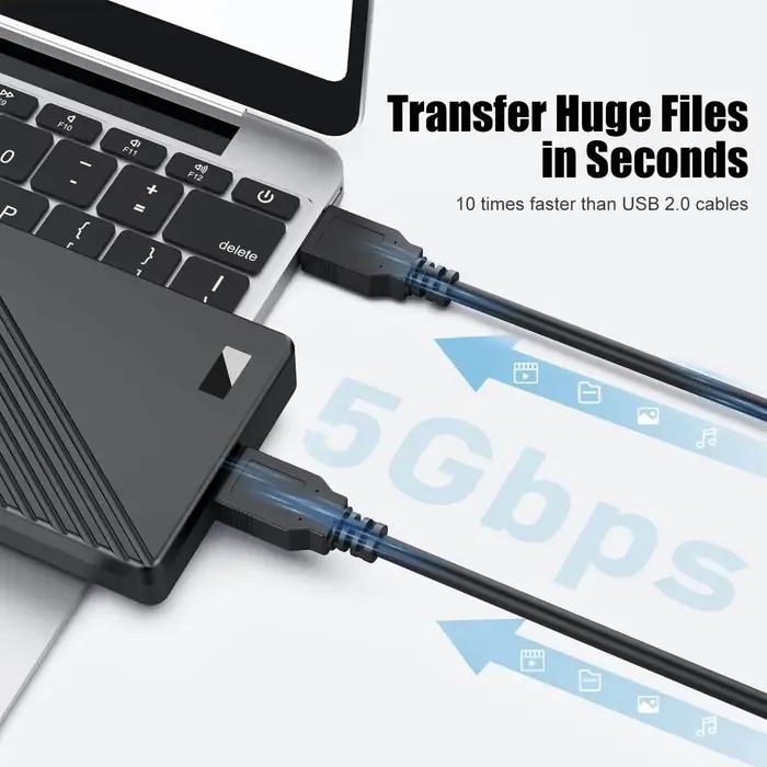 Câble d'extension USB 3.0 A à A mâle, cordon USB à Double extrémité pour disque dur, lecteur DVD, refroidisseur d'ordinateur portable, Transmission de données à grande vitesse