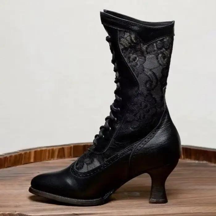 Bottes de rinçage pointues victoriennes pour femmes