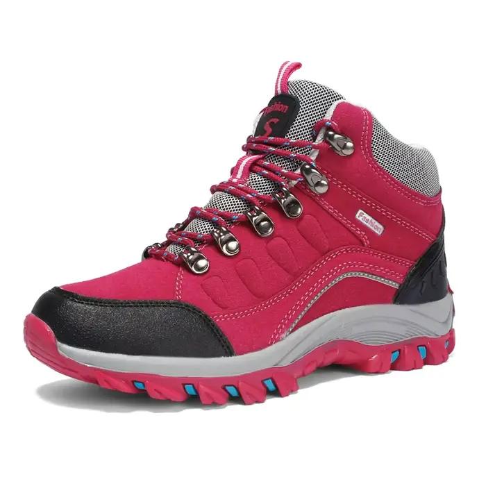Chaussures HIKEUP montantes en cuir suédé pour randonnée et promenade confortables et respirantes pour homme et femme occasions spéciales