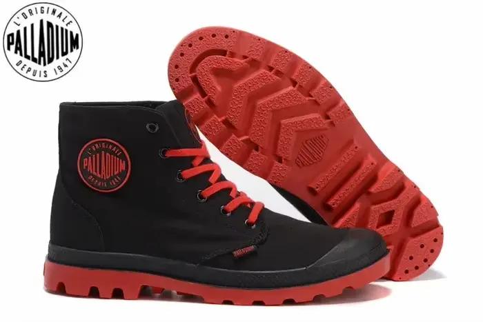 Original extérieur PALLADIUM Pampa classique toile chaussure cheville Botas Cowboy baskets bottes mode toile chaussures taille Eur 35-45