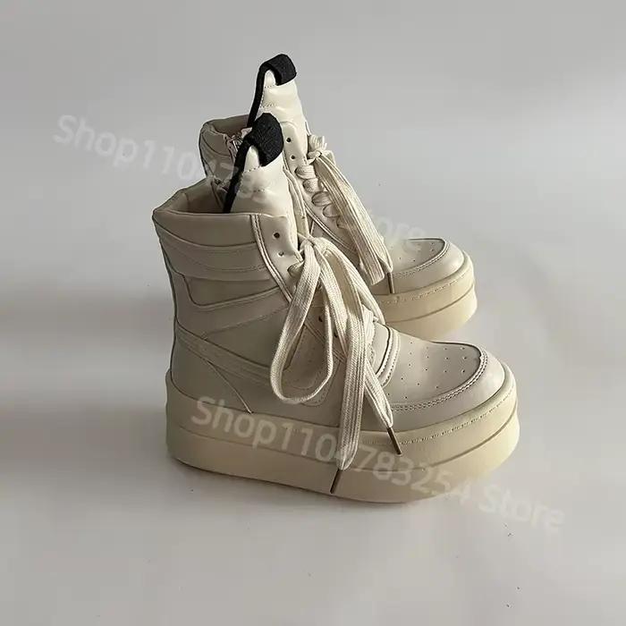 Bottines à semelle épaisse EAEOVNI pour femmes, bottes montantes avec plateforme, design moderne, confort et élégance pour les saisons printemps et automne