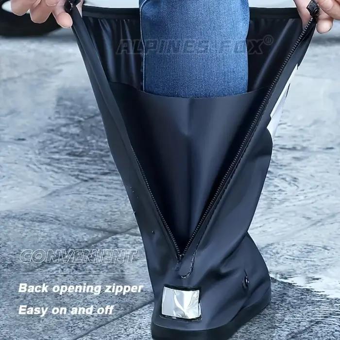 Bottes de pluie à Tube haut pour moto, imperméables, réfléchissantes, antidérapantes, accessoires de Protection réutilisables pour moto, cyclisme