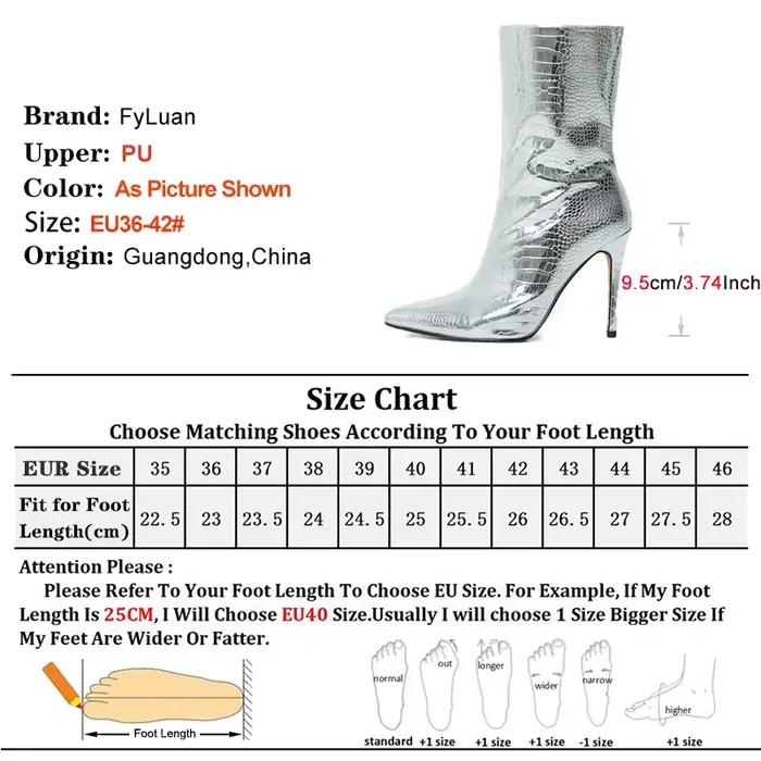 Bottes pointues mi-mollet pour femmes