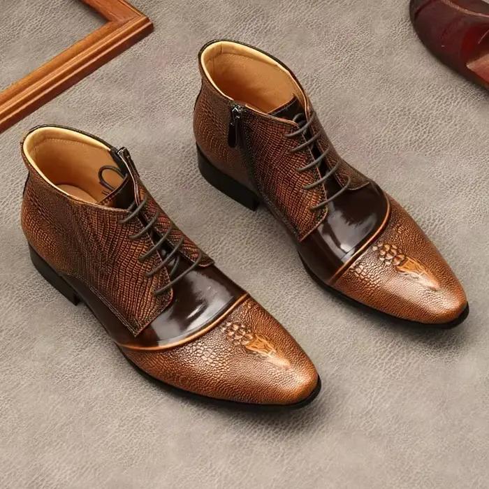 Bottes Chelsea en cuir haut de gamme faites à la main pour hommes