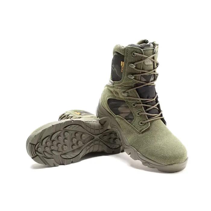 Bottes d'hiver pour hommes ESDY avec semelle en caoutchouc pour randonnée et activité de plein air style combat forces spéciales