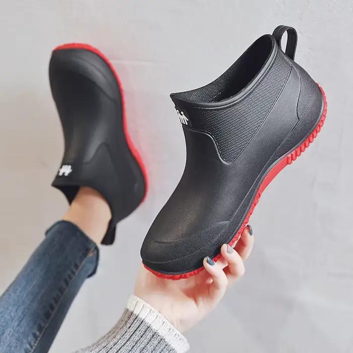 Bottines de pluie résistantes à l'usure, antidérapantes pour femmes, adaptées aux randonnées et aux activités de plein air, été