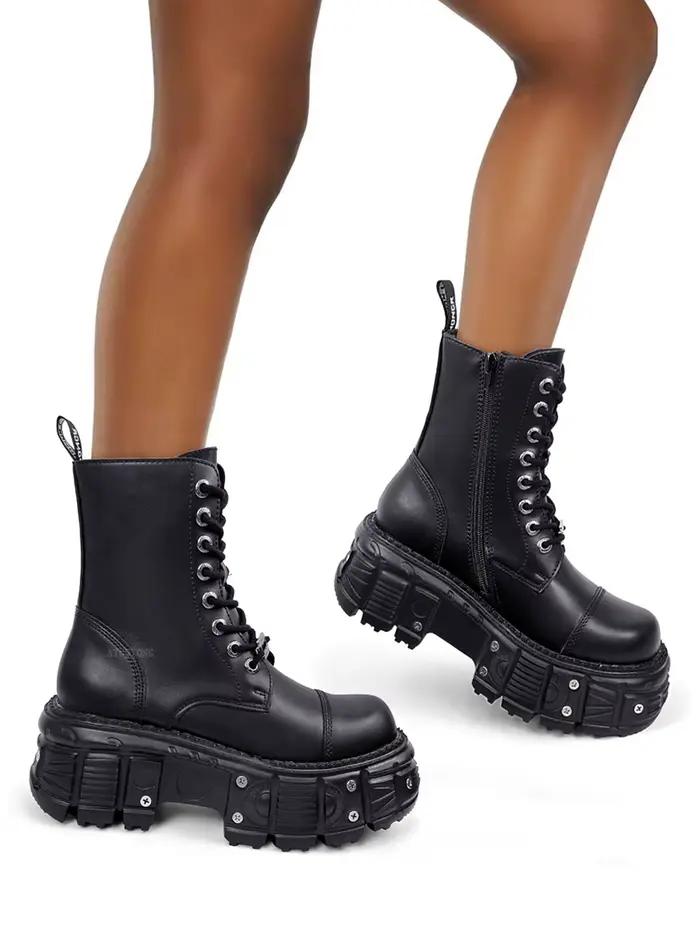 Bottines Punk à plateforme pour femmes