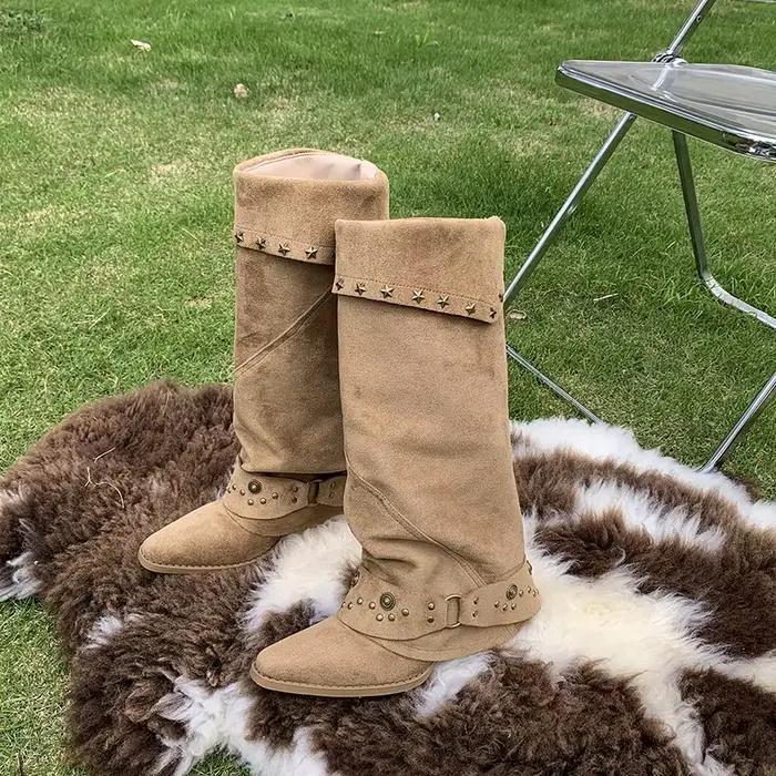 Bottines vintage au design unique pour femme