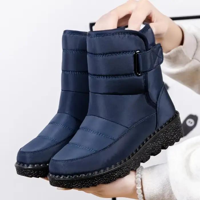 Bottes femmes antidérapantes imperméables hiver bottes De neige plate-forme chaussures pour femmes bottines chaudes coton rembourré chaussures Botas De Mujer