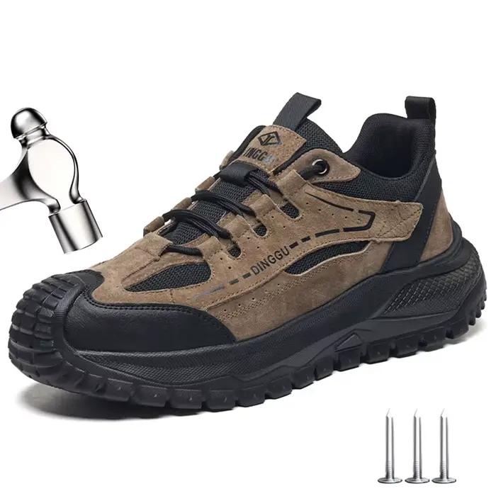 Chaussures de sécurité légères pour hommes et femmes, respirantes, à bout en acier, résistantes aux perforations, baskets de travail, bottes de protection