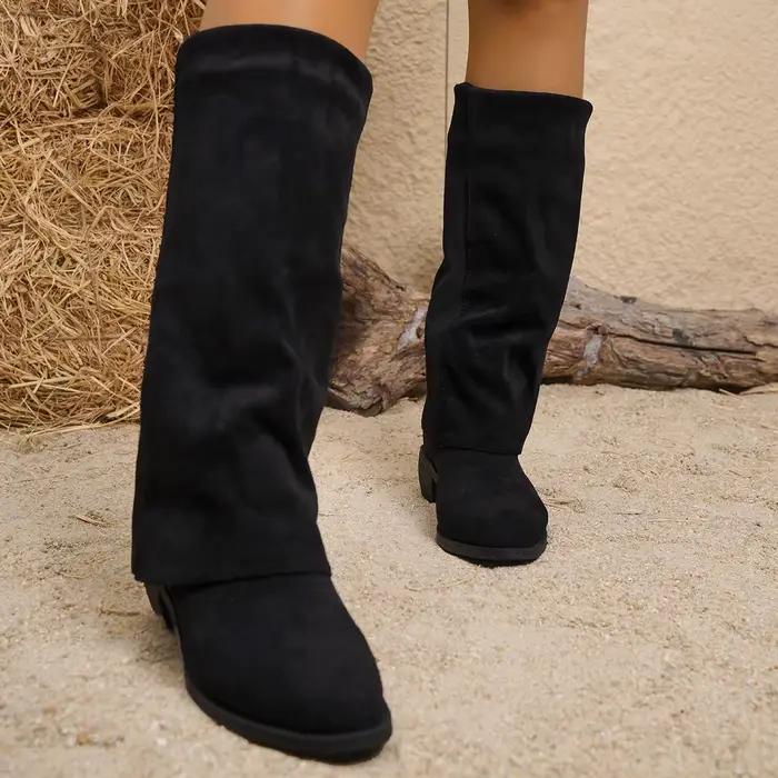 Femmes bottes hiver nouvelle mode givré mi-mollet