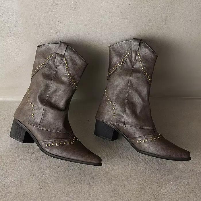 Bottes courtes rétro faites à la main pour femmes