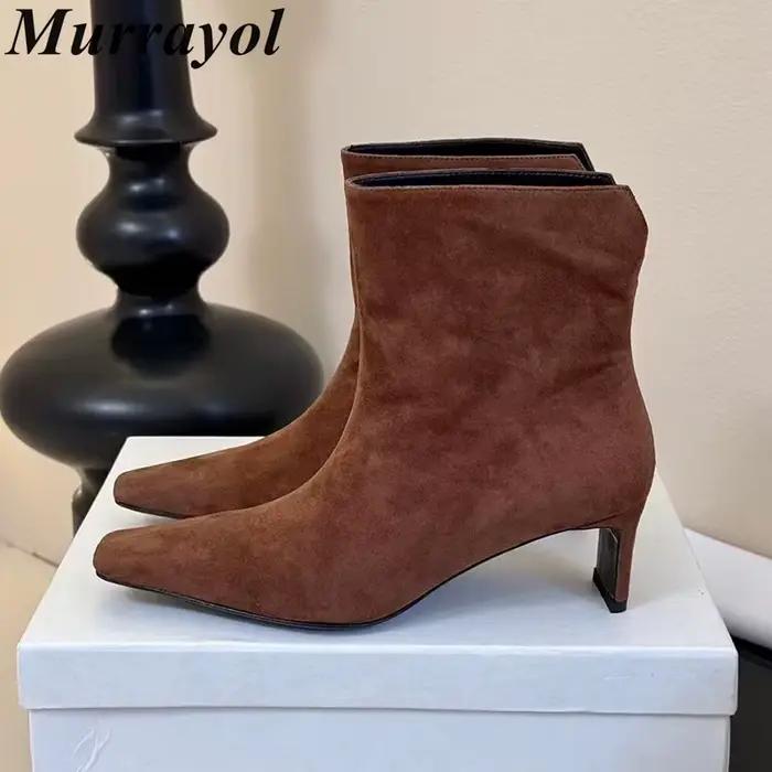 Bottines courtes à talons hauts en cuir véritable pour femmes, motif peau de serpent, bout carré, bottes Chelsea polyvalentes pour l'automne et les loisirs