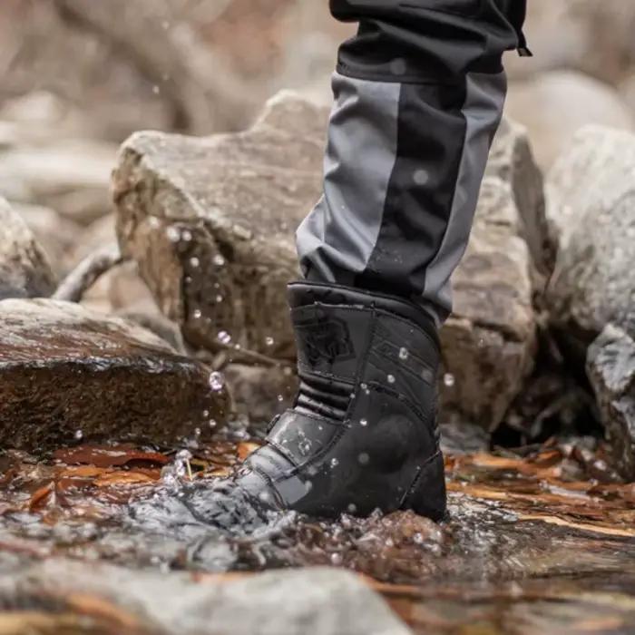 Bottes multifonctionnelles pour motards anti-chute résistantes à l'usure avec semelle en caoutchouc et embouts métalliques pour homme et femme
