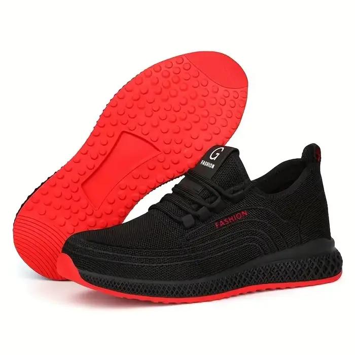 Chaussures de sécurité anti-écrasement pour hommes, bout rond en acier, semelle en caoutchouc, confort respirant, protection contre les coupures, occasions professionnelles et industrielles