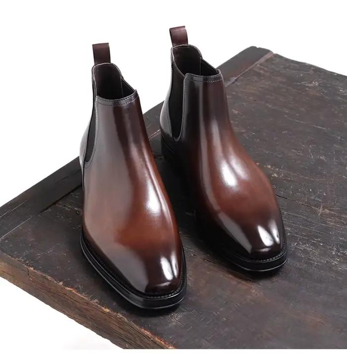 Bottes montantes à bout pointu pour hommes