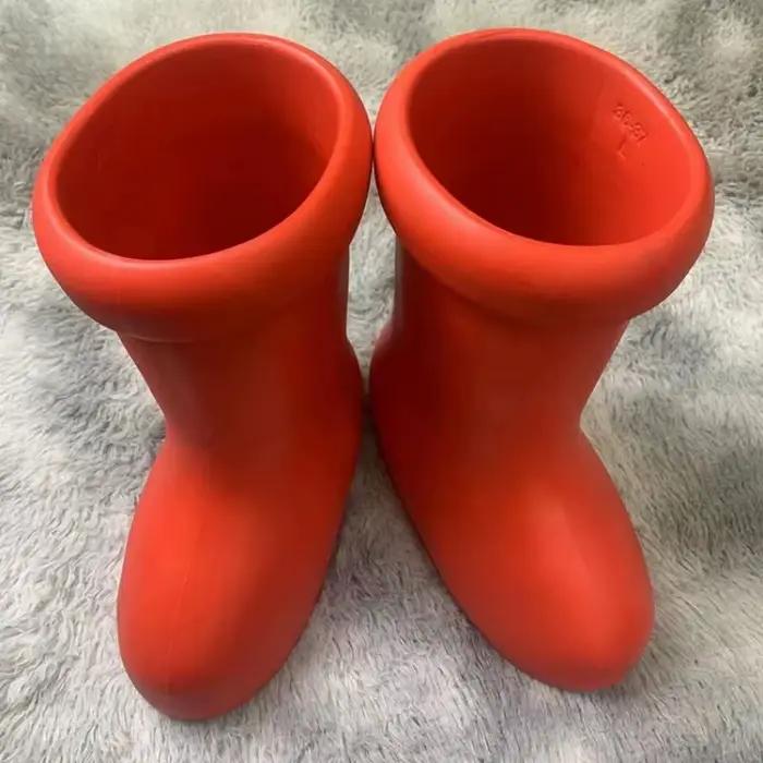 Bottes de pluie simples mi-mollet japonaises de style Astro Boy pour hommes