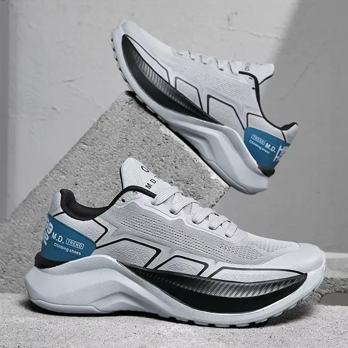 Nouvelles chaussures de course hommes à lacets marche mode loisirs décontractés mocassins marque en plein air Jogging respirant baskets lame confortable
